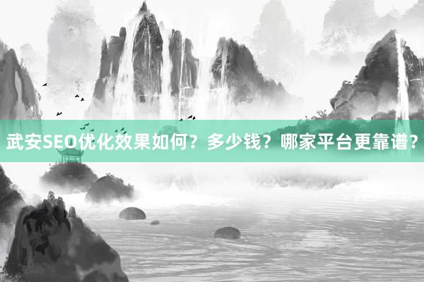 武安SEO优化效果如何？多少钱？哪家平台更靠谱？