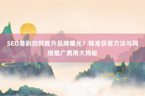 SEO港剧如何提升品牌曝光？精准获客方法与网络推广费用大揭秘