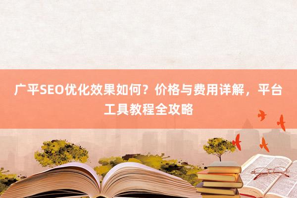 广平SEO优化效果如何？价格与费用详解，平台工具教程全攻略