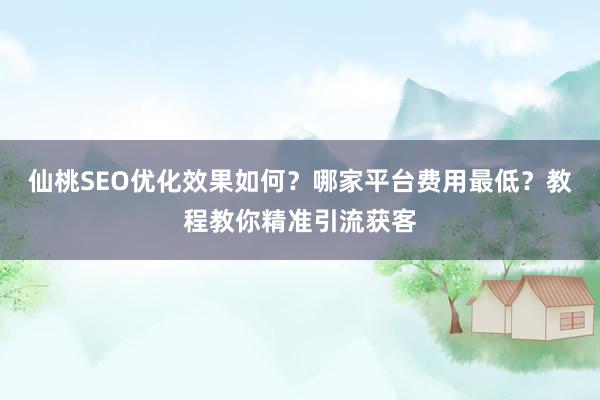 仙桃SEO优化效果如何？哪家平台费用最低？教程教你精准引流获客